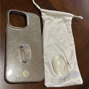 iPhone 14 Pro Max Loopy Case Champagne Sparkle Phone Case